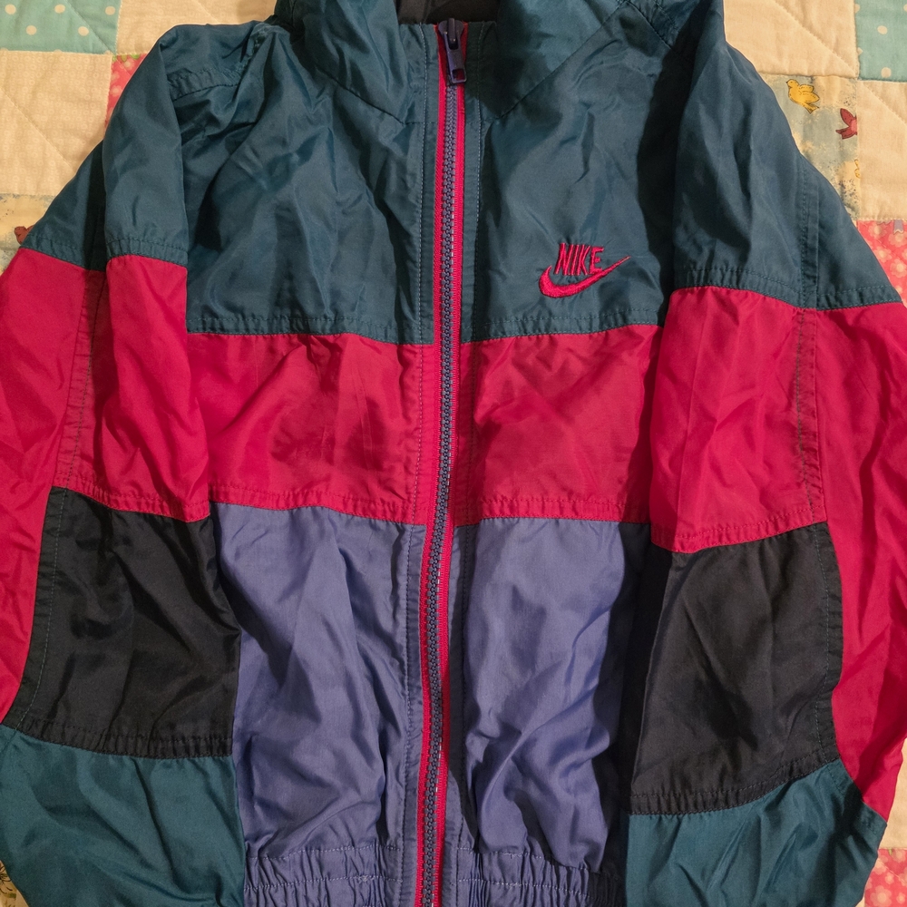 Nike Kids Multicolor Raincoat - Teal, Pink, Blue, Black